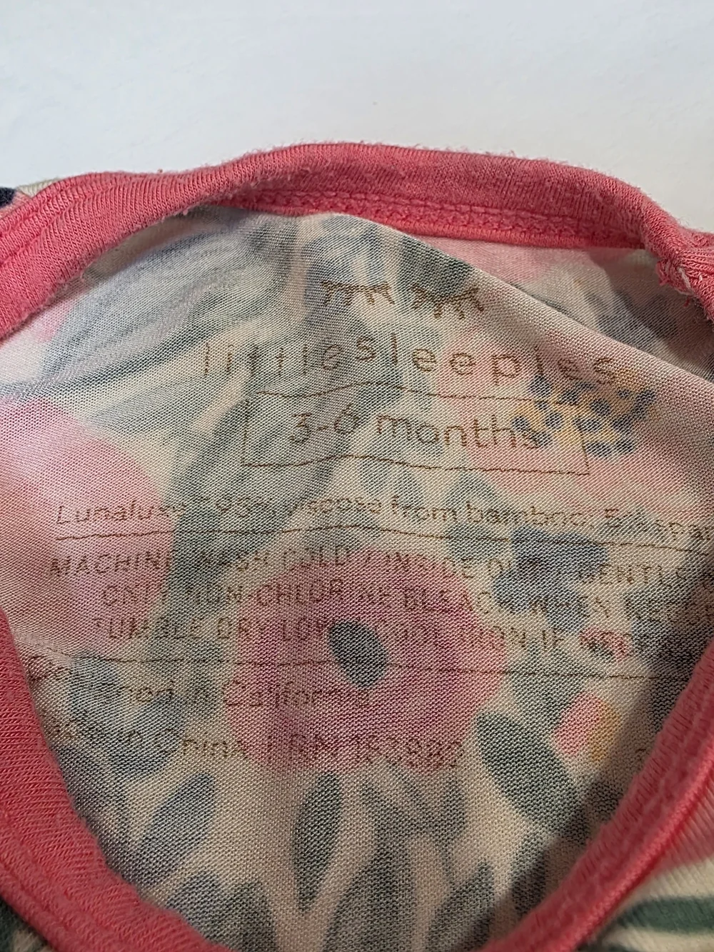 Little Sleepies Sleep Secret Garden Crescent Zippy Bamboo 3-6 Months